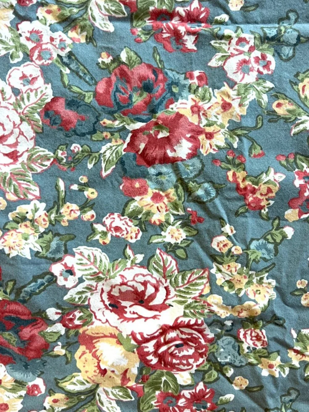 Vtg Pottery Barn Audrey Floral Standard Pillow Shams Pair 2010 English Country